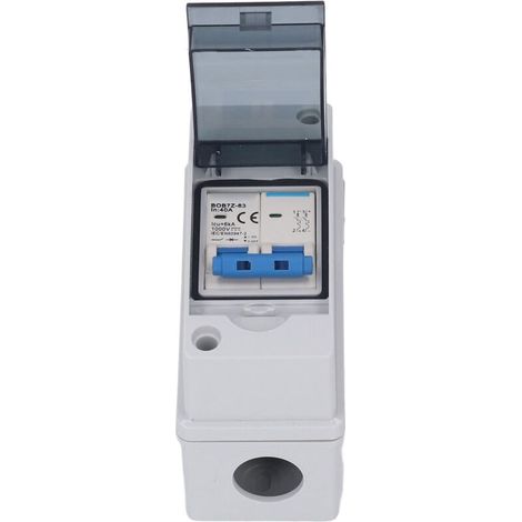 Interrupteur de Déconnexion Cc 2P 40A 1000V, Disjoncteur Miniature à Couvercle Transparent de Protection avec Boîtier de Distribution IP65,A (1/5)