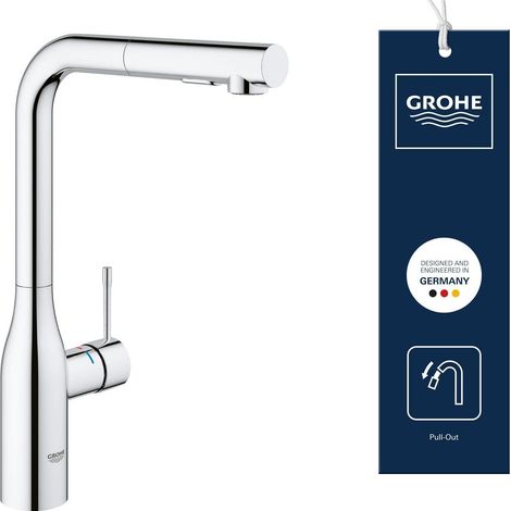 Mitigeur Robinet pour Evier de Cuisine (Bec Haut, Zone de rotation 360°, Mousseur Extractible), Chrome, 30270000 (1/5)