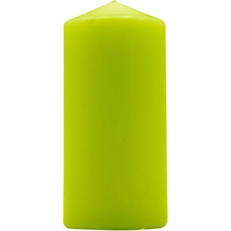 TrAdE Shop Traesio - Set 12pz Candela Verde Forma Cilindrica 150x70mm Decorazioni Interni Centrotavola 031770 -