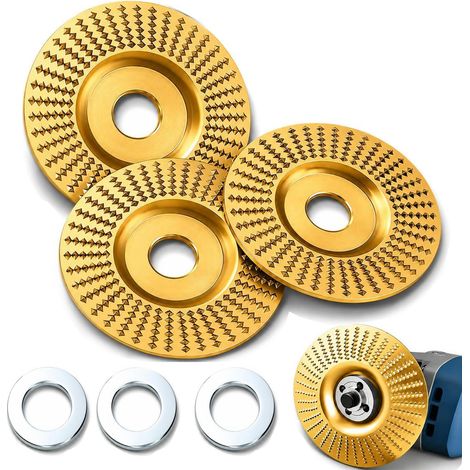 Disco abrasivo in carburo di tungsteno da 125 mm. Disco per legno per smerigliatrice angolare – Extra affilato, resistente, per levigatura, intaglio, sagomatura, sverniciatura, verniciatura, radici (3 (1/5)