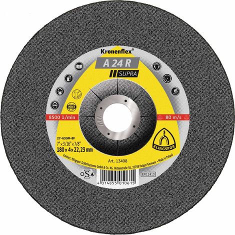 Klingspor A 24 R Schruppscheiben, 230 x 4 x 22,23 mm, gekröpft (1/2)