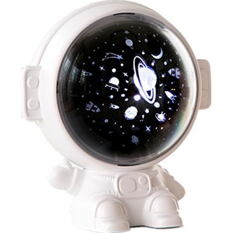 Projecteur Ciel Etoile Astronaute(Blanc) Astronaute Avec Musiques Thèmes De Projection Modes D'éclairage Chargement USB Veilleuse 8 3 4 (1/5)