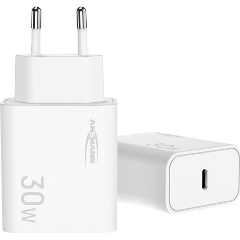 Ansmann Home Charger HC130PD USB Ladegerät 30 W 1x USB-C® PPS, USB PD, Quick Charge Weiß Innenbereic (1/4)