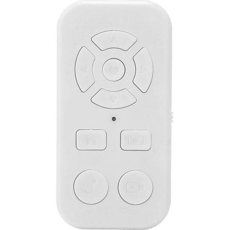 Télécommande Bluetooth V4.2 pour smartphone et tablette Android (blanche) : déclencheur photo, enregistrement vidéo et fonction tourne-page. (1/5)
