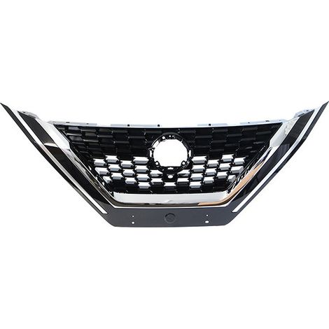 Grille de calandre avant noire brillante et chromée trou caméra Nissan Qashqai J12 depuis 2021