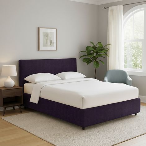 Letto Singolo Staines, Sfoderabile, Contenitore Made in Italy, Viola (1/5)