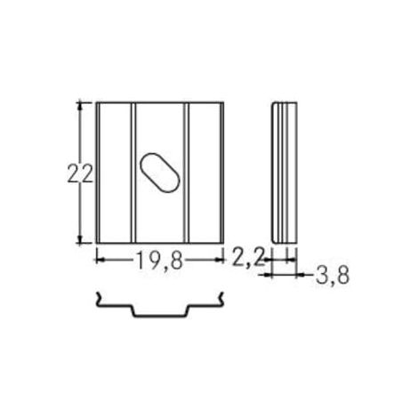 brumberg Montage-Clip Profil 53020000 Aluminium Set 2 Stück (1/2)