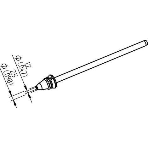 Ersa 0742ED1225H/SB Punta para soldador de desoldar plata