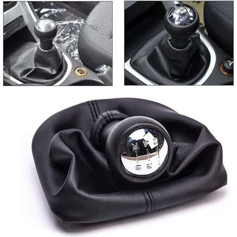 5 Vitesses Pommeau de Levier de Vitesse avec Soufflet Compatible pour Peugeot 207 307 308 CC (1/4)
