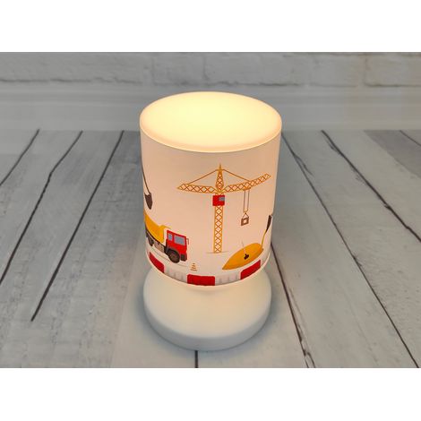 LED Akku Tischleuchte Motiv Baustelle per USB aufladbar, Höhe 20cm (1/5)