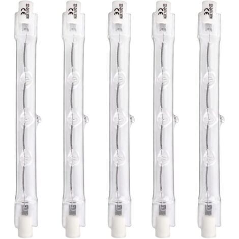 Lámpara Halógena Lineal R7s 118 mm 300 W Regulable Luz Cálida 2700K 4500 lm 220 V Doble Contacto-AUTRES (1/4)