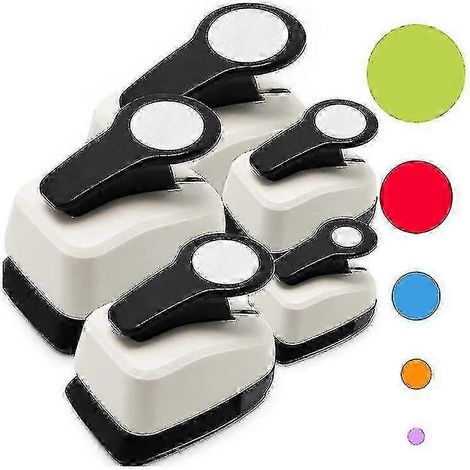 Perforatrice ronde, perforatrice à trous ronds, perforatrices rondes compatibles avec les loisirs créatifs en papier, perforatrice ronde pour papier, lot de 5 de différentes tailles. (1/4)
