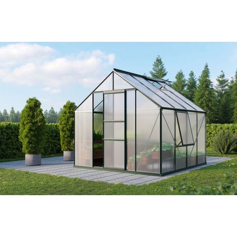 Vitavia Gewächshaus "Meridian 1 6700", smaragd grün, 6,7 m², 4 mm HKP