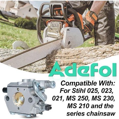 Kit Carburateur pour STIHL 021, 023, 025, MS 210, MS 230, MS 250 Tronçonneuse, Pièces de Rechange Accessoire de Carburateur comprend Joint Bougie Bouchon d'essence 13 en 1 (1/3)