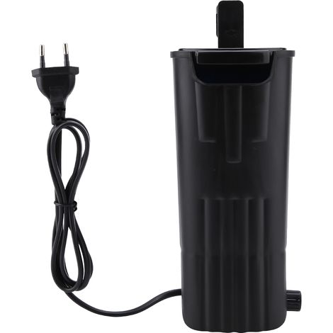 Schwarze 5-W-Aquarienwasserpumpe aus Kunststoff mit Wasserfallfilter – maximale Fördermenge 600 l/h (1/5)