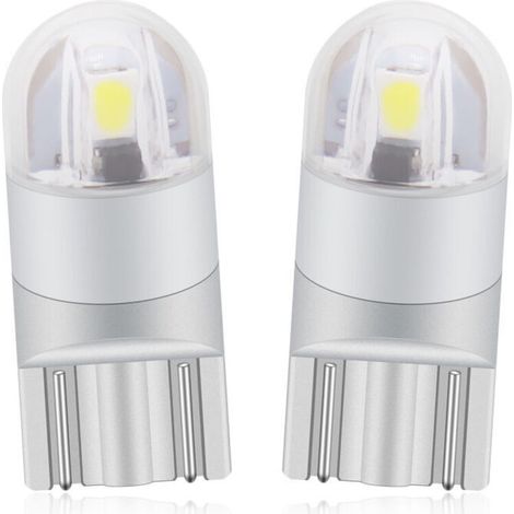 T10 W5w Led Feu de Position Veilleuses 12v 6000K Blanc 168 194 Led Clignotant Pour Ampoule Plaque Feux de Gabarit Voiture Moto - Une Garantie D'un An