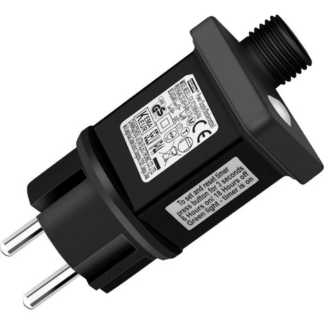 Transformateur LED 31V, IP44 LED d'alimentation avec 8 modes, Minuterie et fonction Mémoire Pilote d'adaptateur LED Basse Tension pour Lumières de décoration de Noël, les lumières Icicle (1/5)