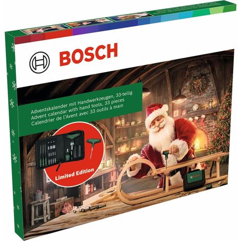 Calendario de Adviento Bosch Herramientas Manuales 2024 rojo 33 piezas (1/4)