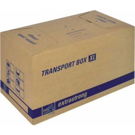 tidyPac Umzugskarton Transportbox XL TP110.002 68x35,5x35cm braun (1/5)