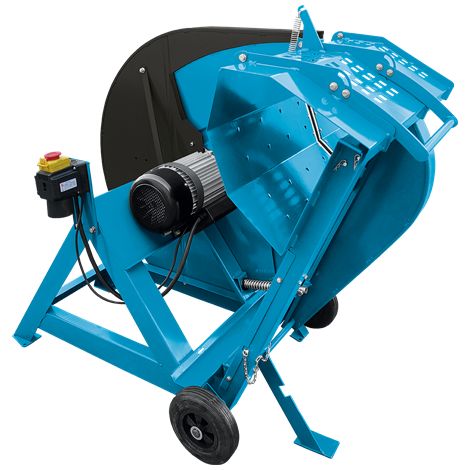 LEMAN - Sierra para Troncos LOSAB601LC, 600 mm, Motor 3500 W, Carro Oscilante, Garra de Sujeción, Ruedas Ø 200 mm (1/4)