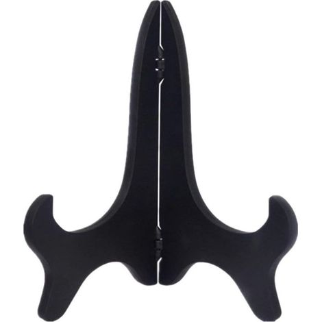 Chevalet pliable avec porte-assiettes et porte-photos - Noir, 15 cm (6 pouces) - Très pratique et populaire, utile et profession (1/3)