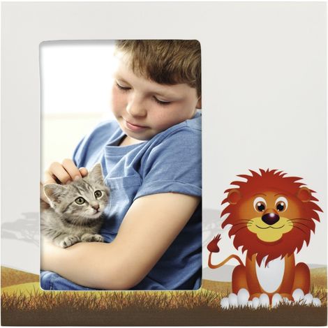 Kinder Portrait Bilderrahmen Löwe Leo 10x15cm (1/4)
