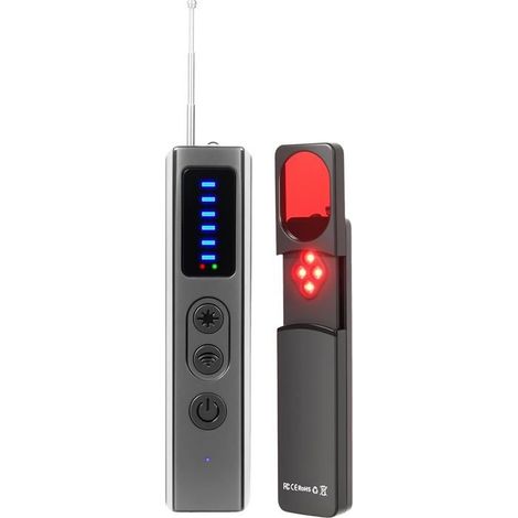 HOXILEELEO - Détecteur de Caméra Cachée: Micro Espion Détecteur, 4 en 1 Detecteur Micro Espion RF sans Fil,pour Bureau, Hôtel, Maison, Alarme (1/5)