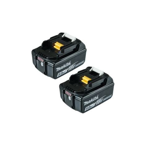 Makita 2x BL1850B Batteria 5,0 Ah 18V Li-Ion con indicatore di carica - BL1850B-2