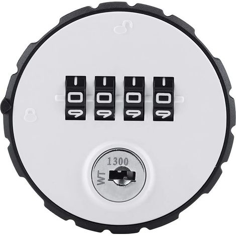 Cerradura de código digital con combinación de código digital, caja de aleación de zinc, cerradura práctica, cerradura de seguridad con contraseña de 4 dígitos y llaves (20 mm) (1/5)