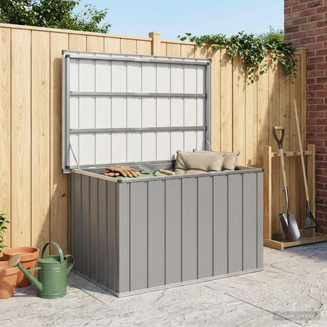 vidaXL Caja de almacenaje para jardín gris 109x67x65 cm (1/5)