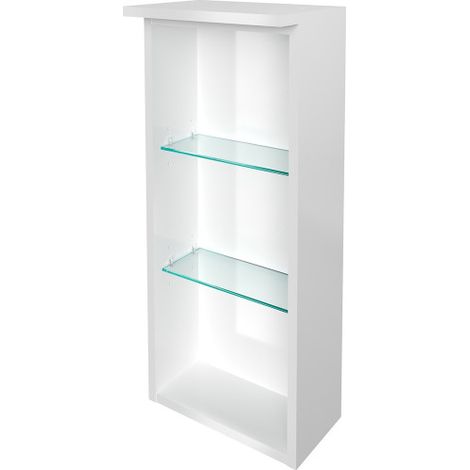 FACKELMANN Oxford Regal oben 30cm - Weiß Hochglanz (1/5)