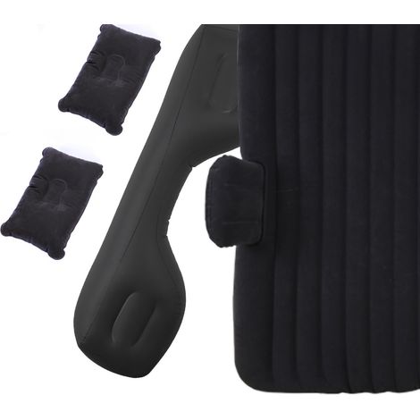 Matelas gonflable portable pour voiture, lit de voyage, matelas de couchage floqué pour camping, SUV, camping-car, camion, noir (1/5)