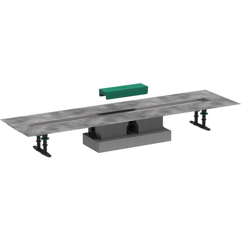 Hansgrohe uBox universal - Kit completo de canaleta de ducha lineal 1000, para instalación estándar, acero inoxidable 56026180