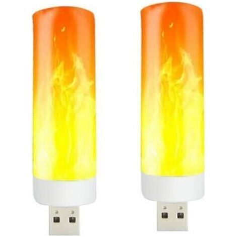 Lot de 10 ampoules LED USB effet flamme  5 W lumens  Ampoules à effet flamme  Ampoule à effet feu  Ampoule LED effet flamme