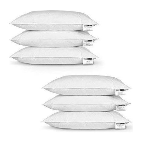 HOMESCAPES Duck Feather Pillow x 6 (1/5)