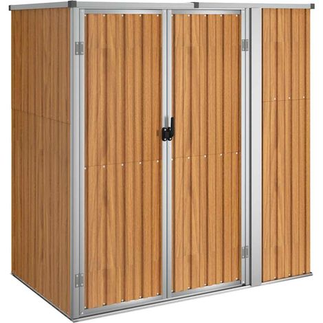 Maison Exclusive - Capanno per Attrezzi Marrone 161x89x161 cm in Acciaio Zincato