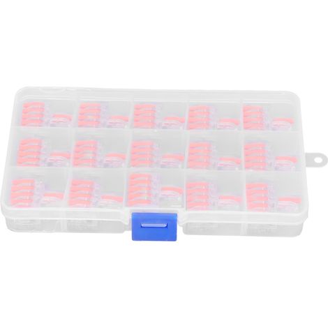 Lot de 15 connecteurs de fil rapides transparents DF-15 en PC pour câblage domestique et auto 0,2-4mm² rigide 0,2-2,5mm² souple (1/5)