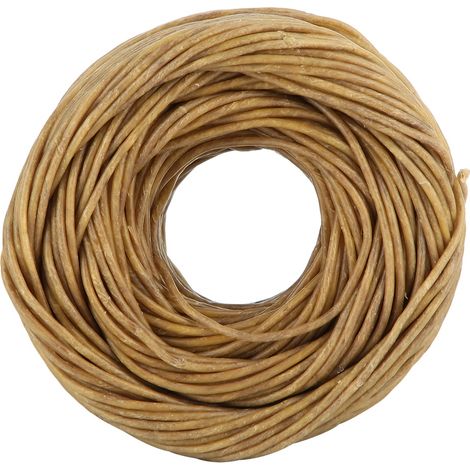 Docht aus Naturbienenwachsfasern für selbstgemachte Duftkerzen, 200 Fuß (Dunkel) (1/5)