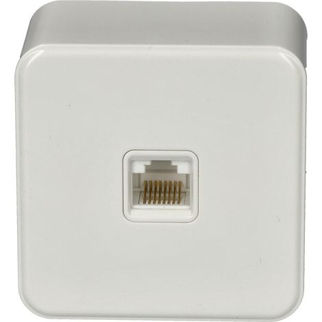 Enchufe CAT5 Superficie Policarbonato Blanco