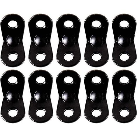 Lot de 10 tendeurs de corde en alliage d'aluminium, réglage de hauban antidérapant, adaptés au camping, randonnée et tente extérieure, noir (1/2)