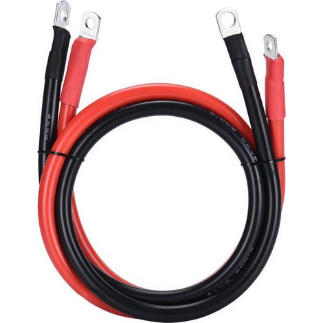 Câble de Batterie 25mm2 M8 50cm 4awg câble Silicone Flexible résistant à la Chaleur (1/5)