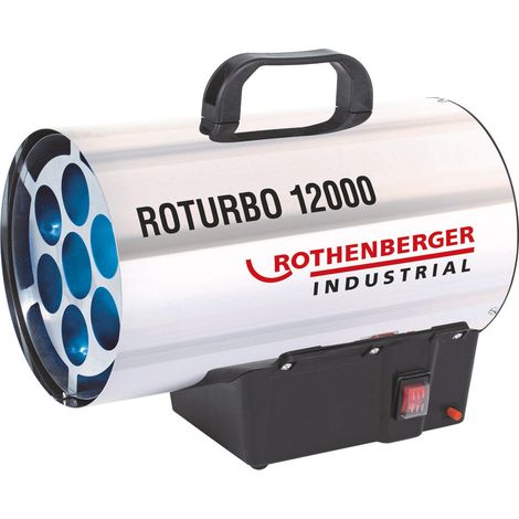 ROTHENBERGER Industrial Canon à air chaud ROTURBO 12000 avec allumage piézoélectrique incluant tuyau et régulateur - 1500000050