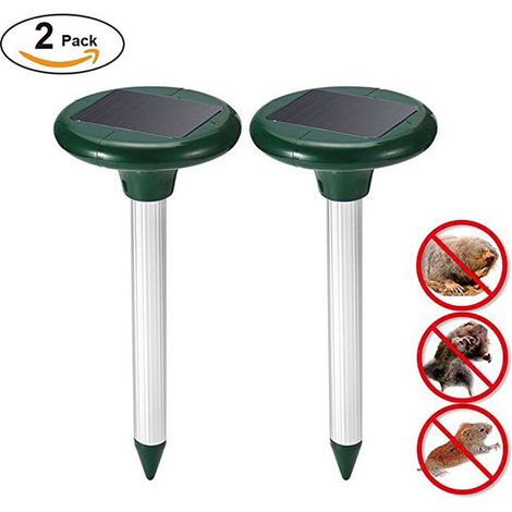 [JAMAIS UTILISÉ]2PCS Répulsif taupe solaire à ultrason,Solar Répulsif à ultrasons,Chasse Taupe Solaire Combine Sons et Vibrations,Anti Taupes Repousser Taupes,pour Jardin Pelouse en Plein Air (1/2)