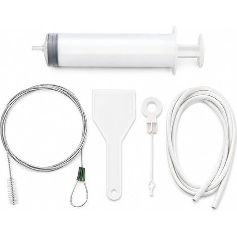 8pcs Refrigerator Cleaner, with Flexible Brush, PVC Hose 1.09 m, Defrosting Shovel, 100ml Syringe, and 4 Drain Caps, Essential Tools for Odour Removal and Effective Maintenance (1/5)