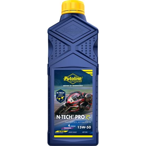 Aceite sintético para motocicleta Putoline 4T N-Tech Pro R+ 15W50 1L