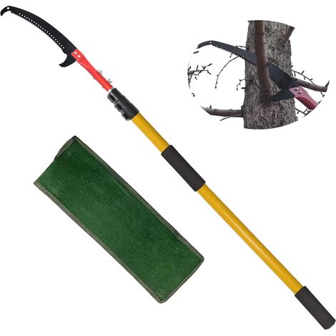 Sécateur télescopique de 4,2 m - Scie extensible à longue portée pour élaguer et tailler les branches et les feuilles (1/5)