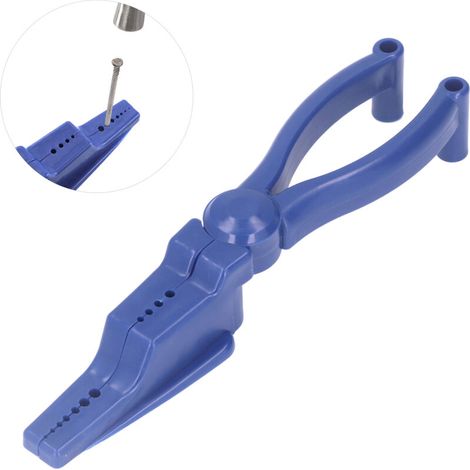 Pince à clous avec marteau et porte-clous, protection des doigts en ABS, outil portatif, pince à joint coulissant en plastique pour une sécurité optimale des doigts, outil de base pour les réparations (1/5)