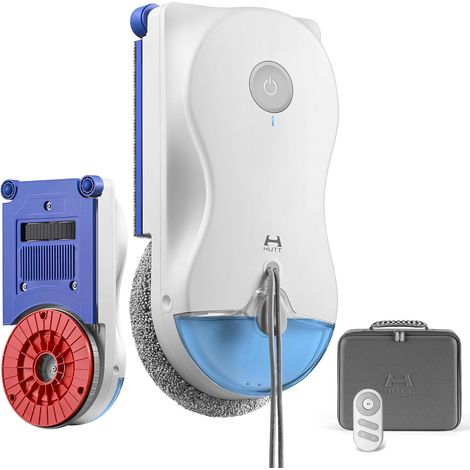 Robot Laveur Vitres, Robot Nettoyeur de Vitres avec Système de Nettoyage Hybride Humide/Sec, 7000Pa, Double Spray HydroJet, Navigation NAVI 7.0, Châssis 3D Flottant, Boîte de Rangement (1/5)