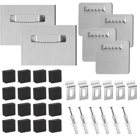 6 Supports pour Photos et Miroirs Crochet Cadre Fixatin Crochet Mural Tableau Invisibles Crochets Autocollants Pour Tableaux Avec Adhésif de Surface(68cm, 44cm) (1/5)