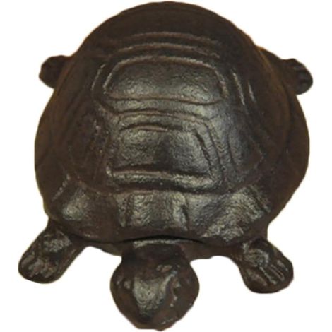 Boîte à Clés Tortue en Fonte Ultra-réaliste Cache Clé Sécurisé pour Jardin et Pelouse Étui de Rangement Robuste en Fer pour Protéger
